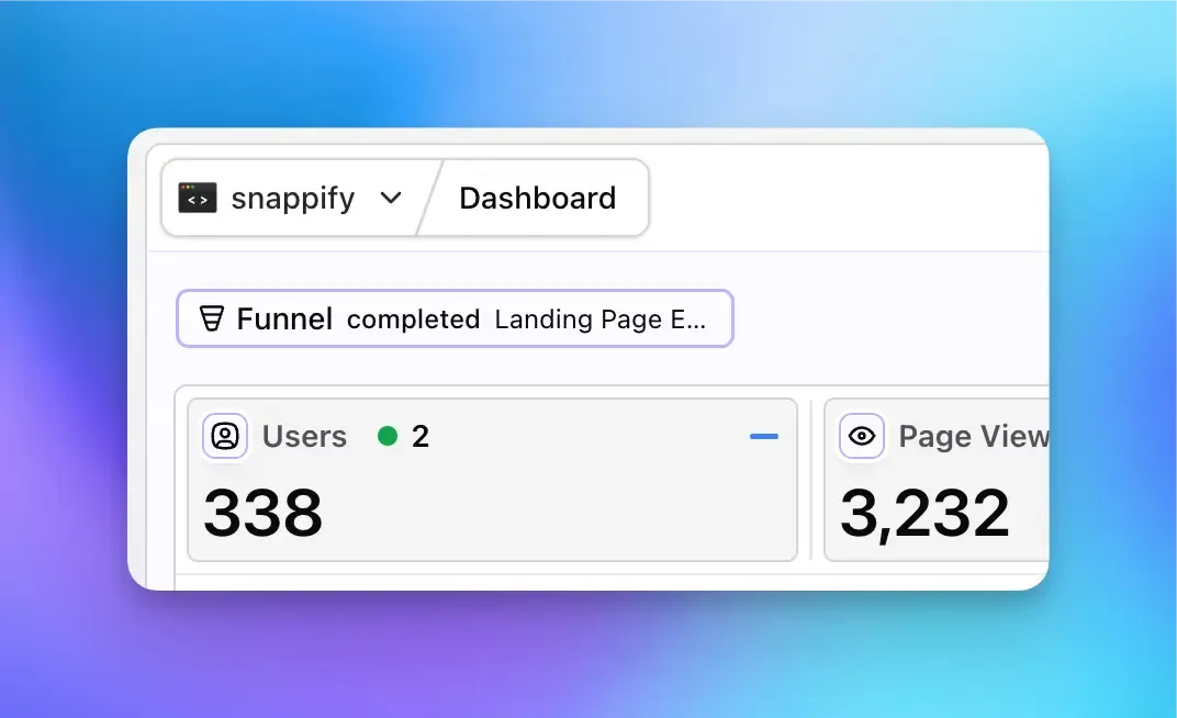 Screenshot of the Funnel Filter in Vemetric
